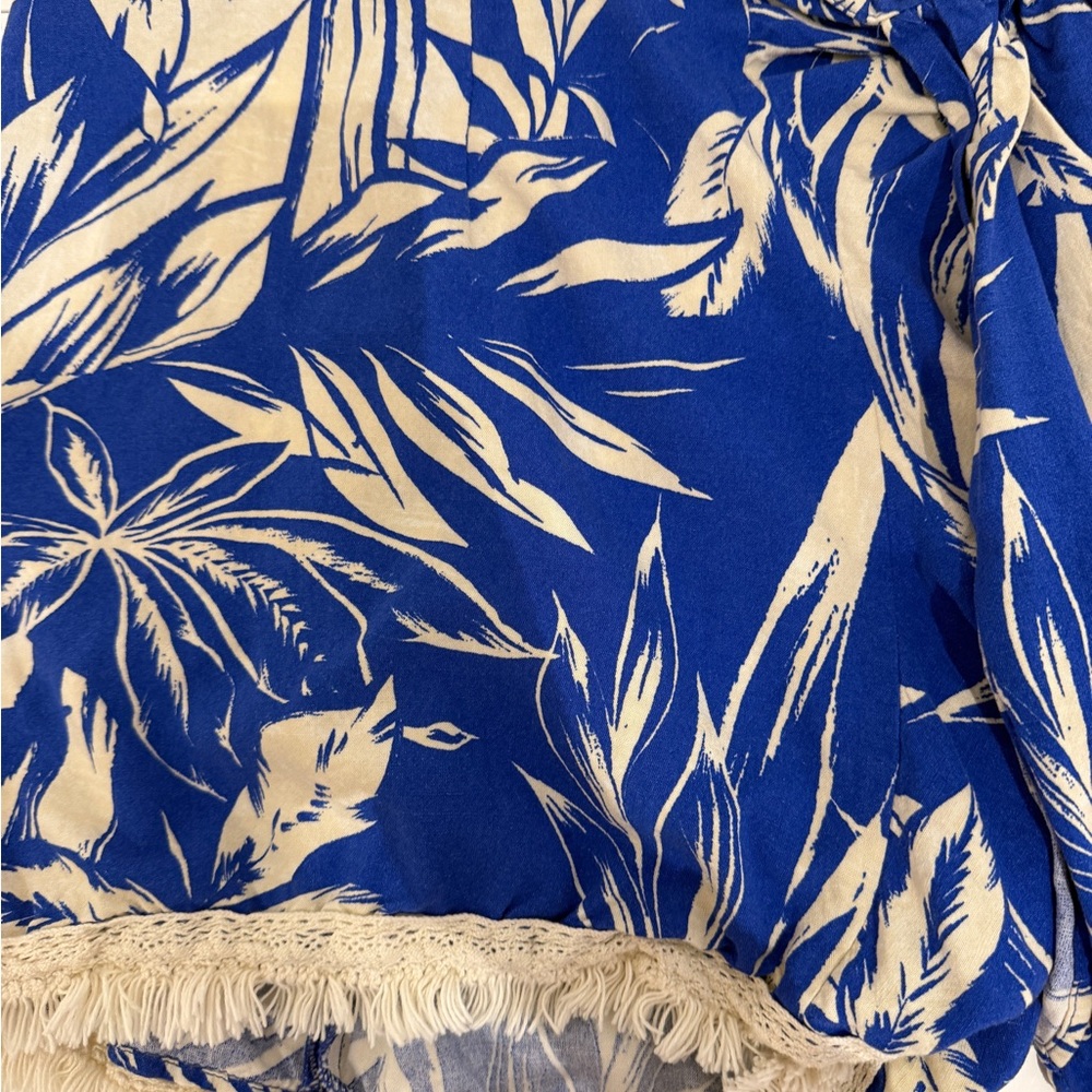 Zara Blue and White Floral Skirt